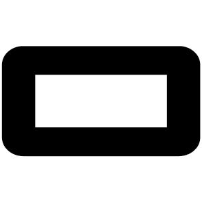 Sticker rectangle demi-plein arrondi